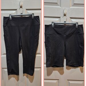 Torrid Bundle Black High-Waisted Crop Leggings & Torrid Biker shorts